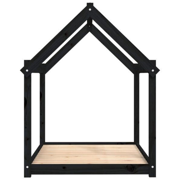 vidaXL Posteľ pre psa čierna 111x80x100 cm borovicový masív – Obrázok 6