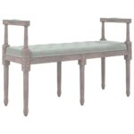 vidaXL Lavička bledosivá 110x40x70 cm zamat – Obrázok 2