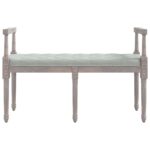 vidaXL Lavička bledosivá 110x40x70 cm zamat – Obrázok 3
