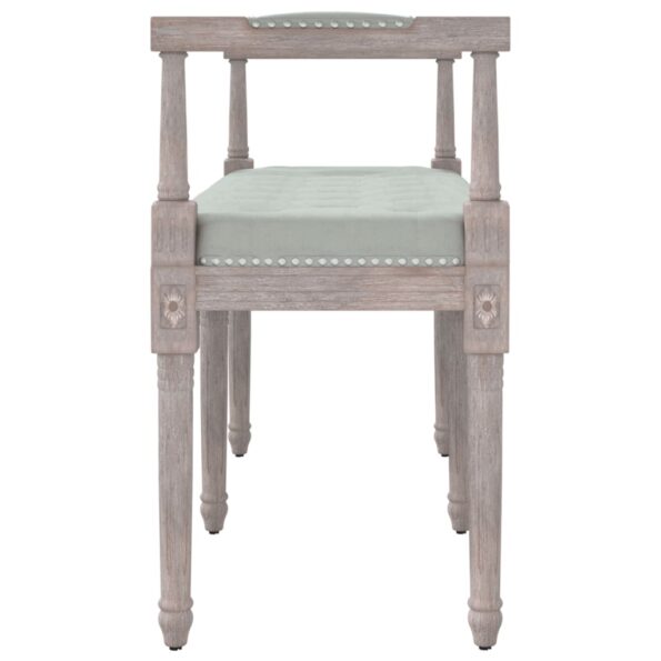 vidaXL Lavička bledosivá 110x40x70 cm zamat – Obrázok 4