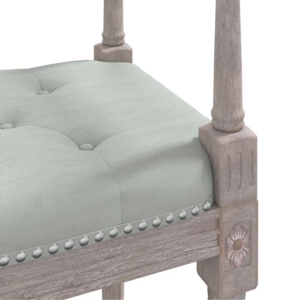 vidaXL Lavička bledosivá 110x40x70 cm zamat – Obrázok 5