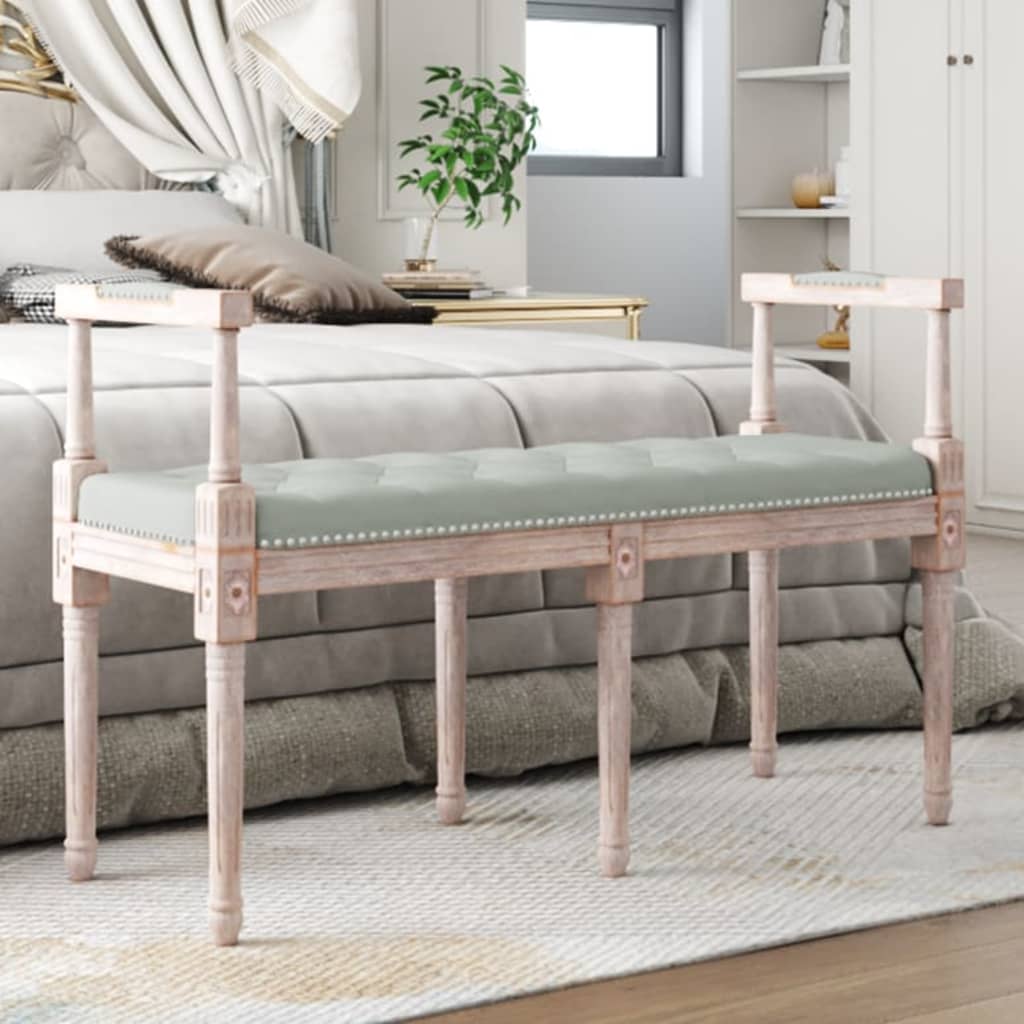 VXL8720287211709_m_en_hd_1.jpg vidaXL Lavička bledosivá 110x40x70 cm zamat – Obrázok 1