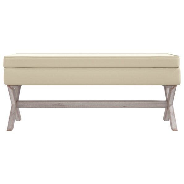 vidaXL Úložná taburetka 110x45x49 cm, ľan – Obrázok 3