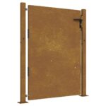 vidaXL Záhradná brána 100x150 cm, cortenová oceľ – Obrázok 2
