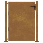 vidaXL Záhradná brána 100x150 cm, cortenová oceľ – Obrázok 4