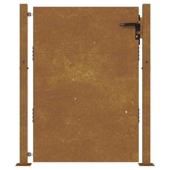 vidaXL Záhradná brána 100x150 cm, cortenová oceľ – Obrázok 4