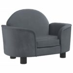 vidaXL Posteľ pre psa tmavosivá 66x40x45 cm zamat – Obrázok 2