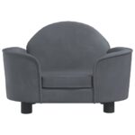 vidaXL Posteľ pre psa tmavosivá 66x40x45 cm zamat – Obrázok 3