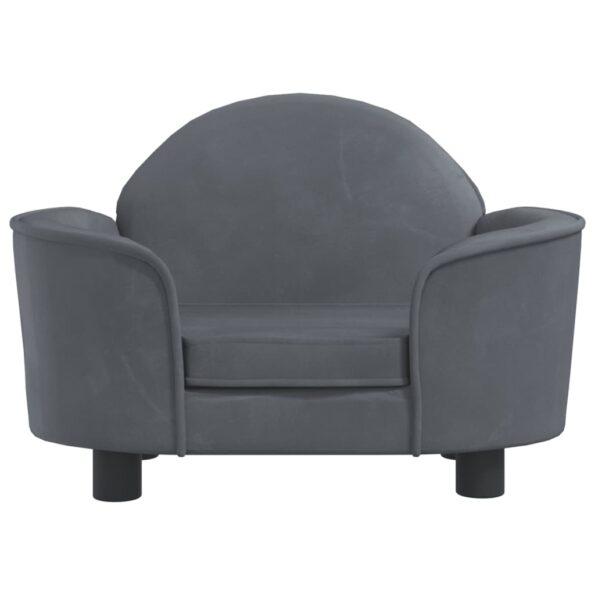 vidaXL Posteľ pre psa tmavosivá 66x40x45 cm zamat – Obrázok 3