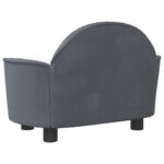 vidaXL Posteľ pre psa tmavosivá 66x40x45 cm zamat – Obrázok 5