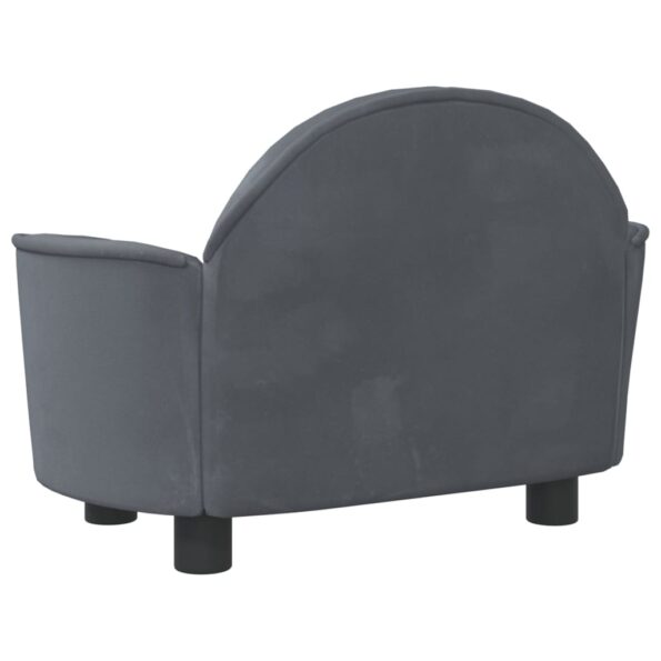 vidaXL Posteľ pre psa tmavosivá 66x40x45 cm zamat – Obrázok 5