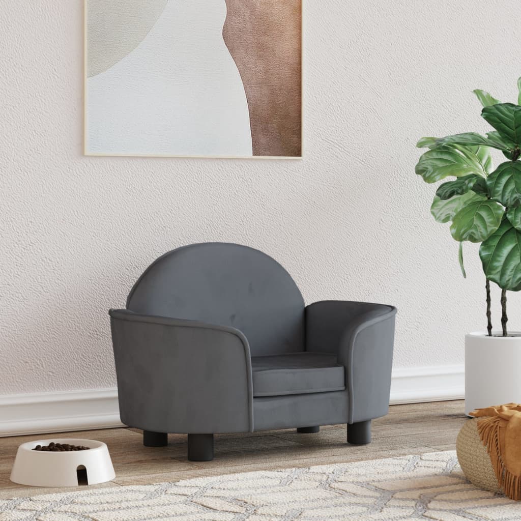 VXL8720287218234_m_en_hd_1.jpg vidaXL Posteľ pre psa tmavosivá 66x40x45 cm zamat – Obrázok 1
