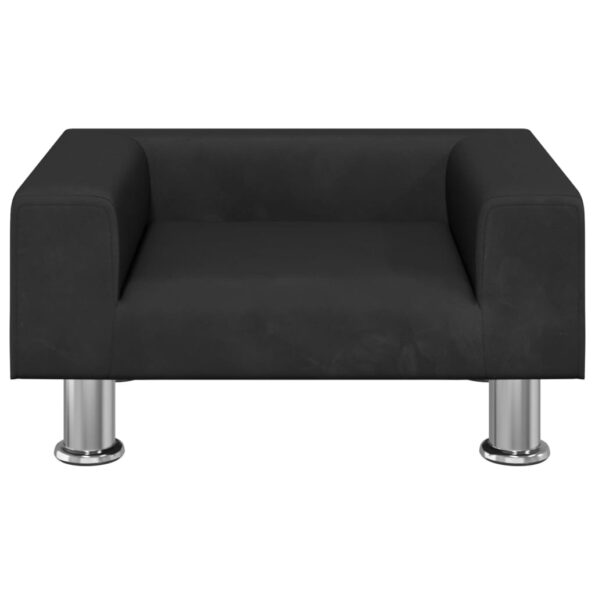 vidaXL Pelech pre psa čierny 50x40x26,5 cm zamat – Obrázok 3
