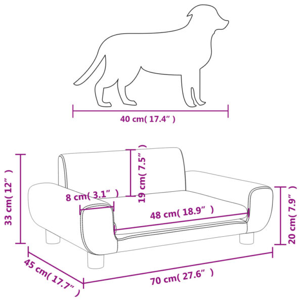 vidaXL Pelech pre psa ružový 70x45x33 cm zamat – Obrázok 7