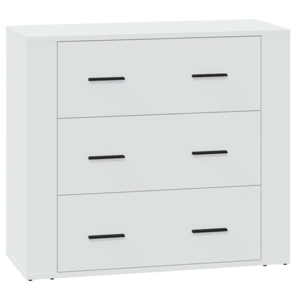 vidaXL Komoda biela 80x33x70 cm spracované drevo – Obrázok 2