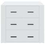 vidaXL Komoda biela 80x33x70 cm spracované drevo – Obrázok 3