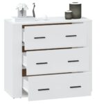 vidaXL Komoda biela 80x33x70 cm spracované drevo – Obrázok 8