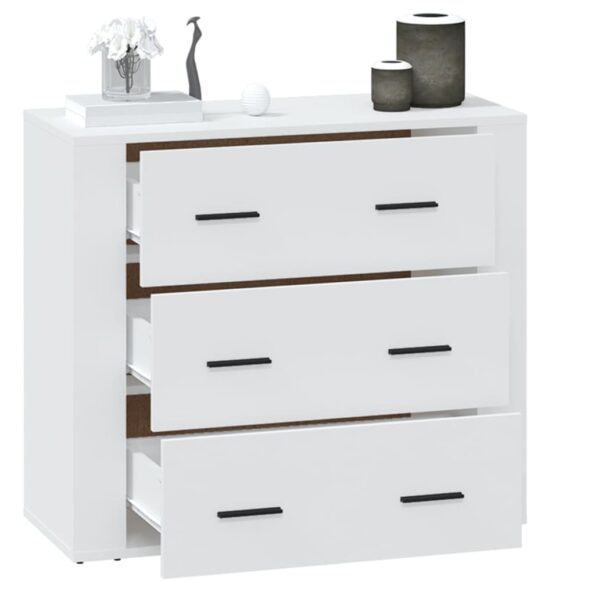 vidaXL Komoda biela 80x33x70 cm spracované drevo – Obrázok 8