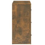 vidaXL Komoda dymový dub 80x33x70 cm spracované drevo – Obrázok 5