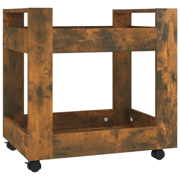 vidaXL Stolový vozík dymový dub 60x45x60 cm spracované drevo – Obrázok 2