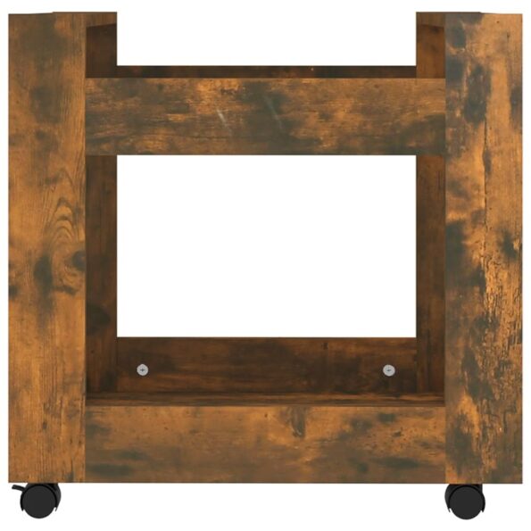 vidaXL Stolový vozík dymový dub 60x45x60 cm spracované drevo – Obrázok 5
