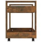 vidaXL Stolový vozík dymový dub 60x45x60 cm spracované drevo – Obrázok 6