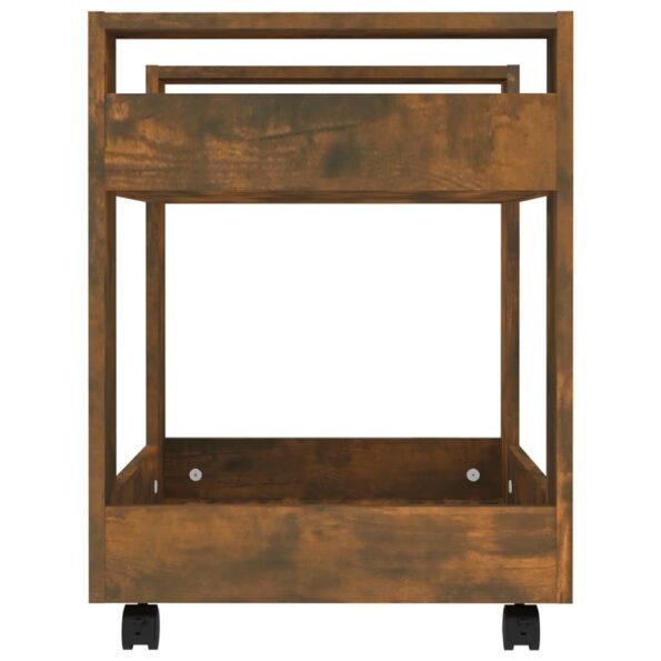 vidaXL Stolový vozík dymový dub 60x45x60 cm spracované drevo – Obrázok 6