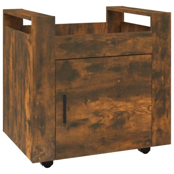 vidaXL Stolový vozík dymový dub 60x45x60 cm spracované drevo – Obrázok 2