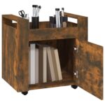vidaXL Stolový vozík dymový dub 60x45x60 cm spracované drevo – Obrázok 5