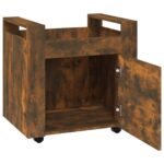 vidaXL Stolový vozík dymový dub 60x45x60 cm spracované drevo – Obrázok 7