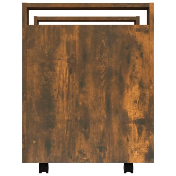 vidaXL Stolový vozík dymový dub 60x45x60 cm spracované drevo – Obrázok 8