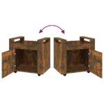 vidaXL Stolový vozík dymový dub 60x45x60 cm spracované drevo – Obrázok 9