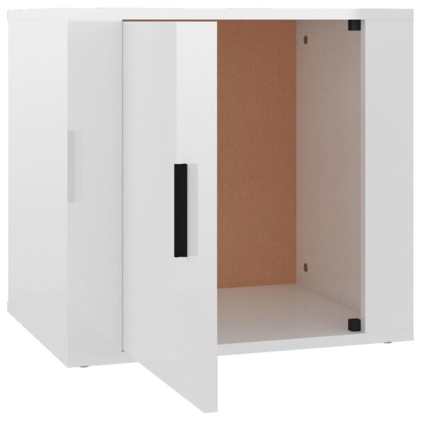 vidaXL Nočné stolíky 2 ks lesklé biele 50x39x47 cm – Obrázok 8