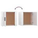 vidaXL Nočné stolíky 2 ks lesklé biele 50x39x47 cm – Obrázok 9