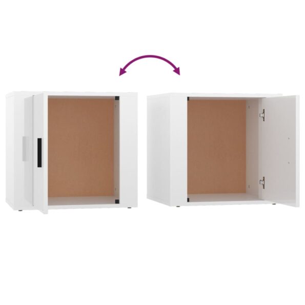 vidaXL Nočné stolíky 2 ks lesklé biele 50x39x47 cm – Obrázok 9