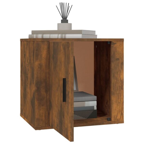 vidaXL Nočný stolík dymový dub 50x39x47 cm – Obrázok 4