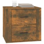 vidaXL Nočný stolík dymový dub 50x39x47 cm – Obrázok 4
