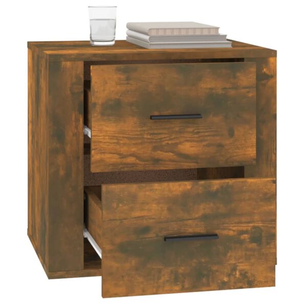 vidaXL Nočný stolík dymový dub 50x39x47 cm – Obrázok 5