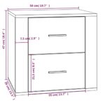 vidaXL Nočný stolík dymový dub 50x39x47 cm – Obrázok 10