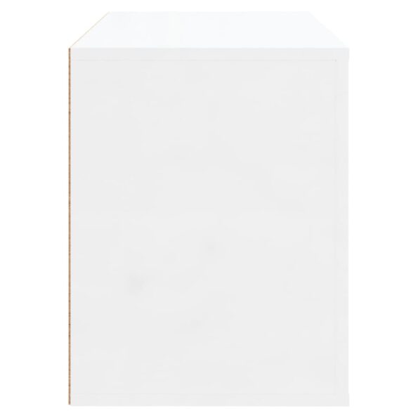 vidaXL Botník lesklý biely 80x35x45 cm spracované drevo – Obrázok 6