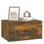 vidaXL Nástenný nočný stolík dymový dub 50x36x25 cm – Obrázok 4