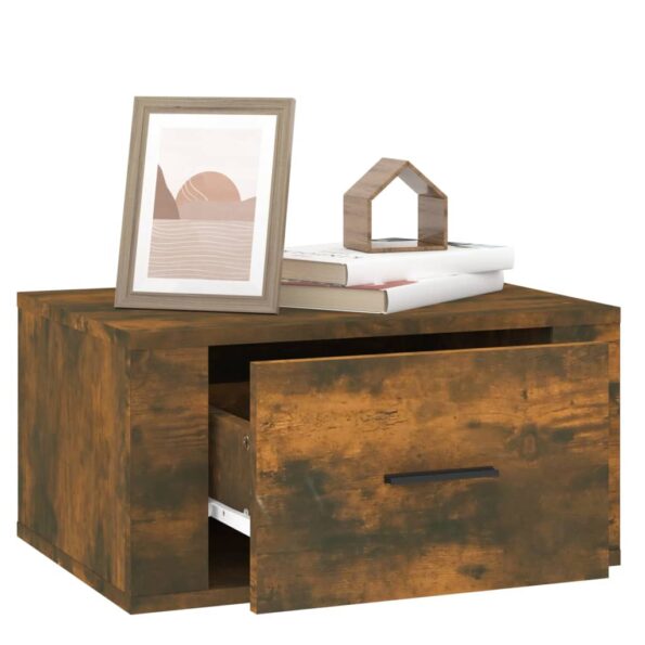 vidaXL Nástenný nočný stolík dymový dub 50x36x25 cm – Obrázok 5