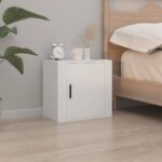 vidaXL Nástenné nočné stolíky 2 ks biele 50x30x47 cm – Obrázok 3