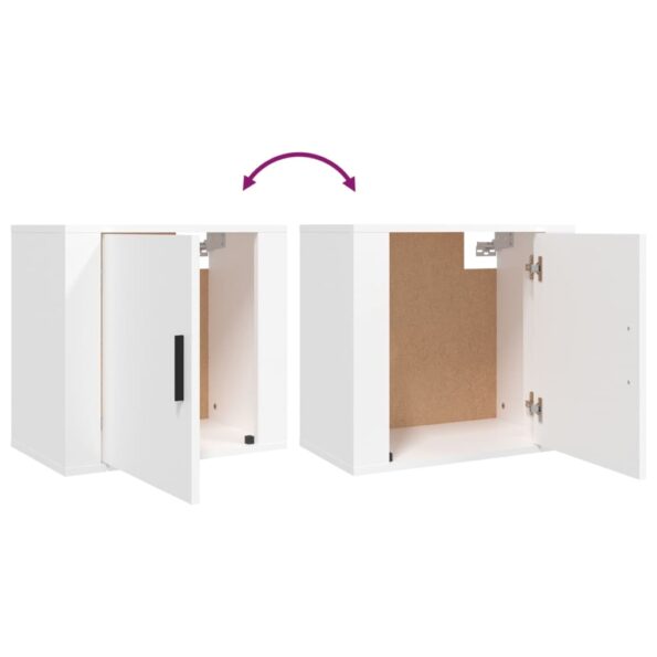 vidaXL Nástenné nočné stolíky 2 ks biele 50x30x47 cm – Obrázok 9