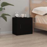 vidaXL Nástenné nočné stolíky 2 ks čierne 50x30x47 cm – Obrázok 3