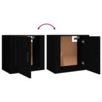 vidaXL Nástenné nočné stolíky 2 ks čierne 50x30x47 cm – Obrázok 9