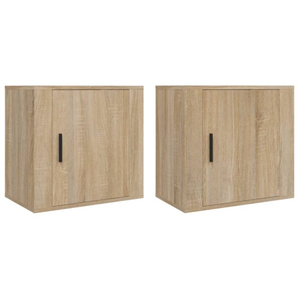 vidaXL Nástenné nočné stolíky 2 ks dub sonoma 50x30x47 cm – Obrázok 2