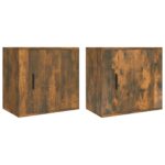 vidaXL Nástenné nočné stolíky 2 ks dymový dub 50x30x47 cm – Obrázok 2