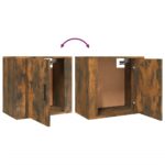 vidaXL Nástenné nočné stolíky 2 ks dymový dub 50x30x47 cm – Obrázok 9
