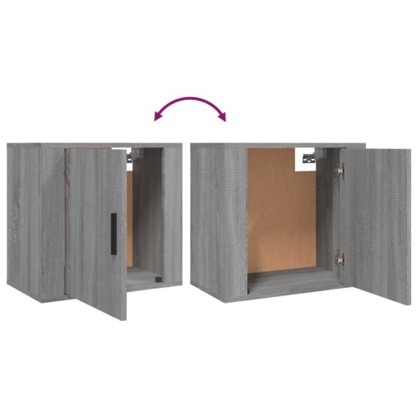 vidaXL Nástenné nočné stolíky 2 ks sivé dub sonoma 50x30x47 cm – Obrázok 9